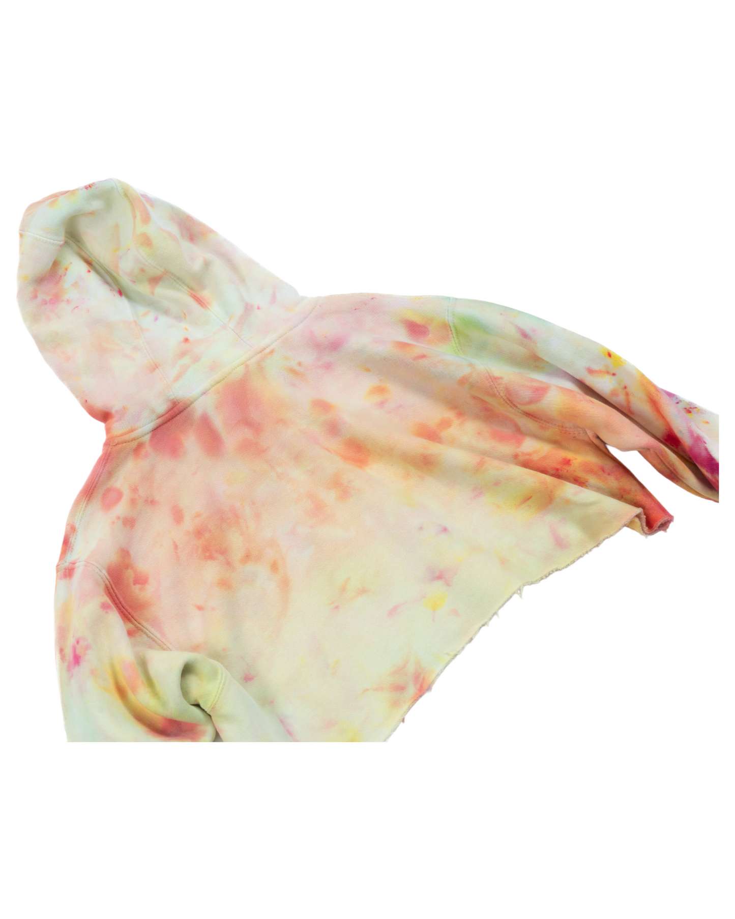 ADDICTED TO SOCIAL MEDIA CROPPED TIE DYE (ORANGE) HOODIE
