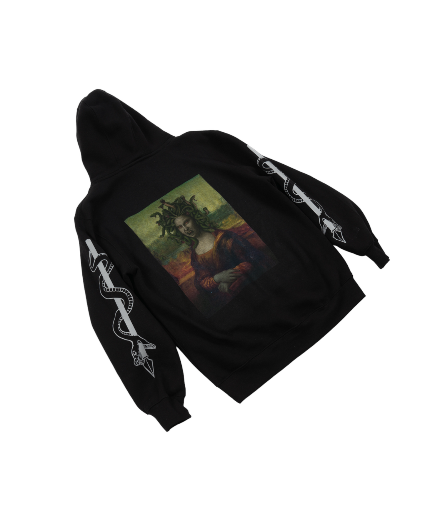 MONADUSA SNAKE SKIN HOOD (BLACK) HOODIE