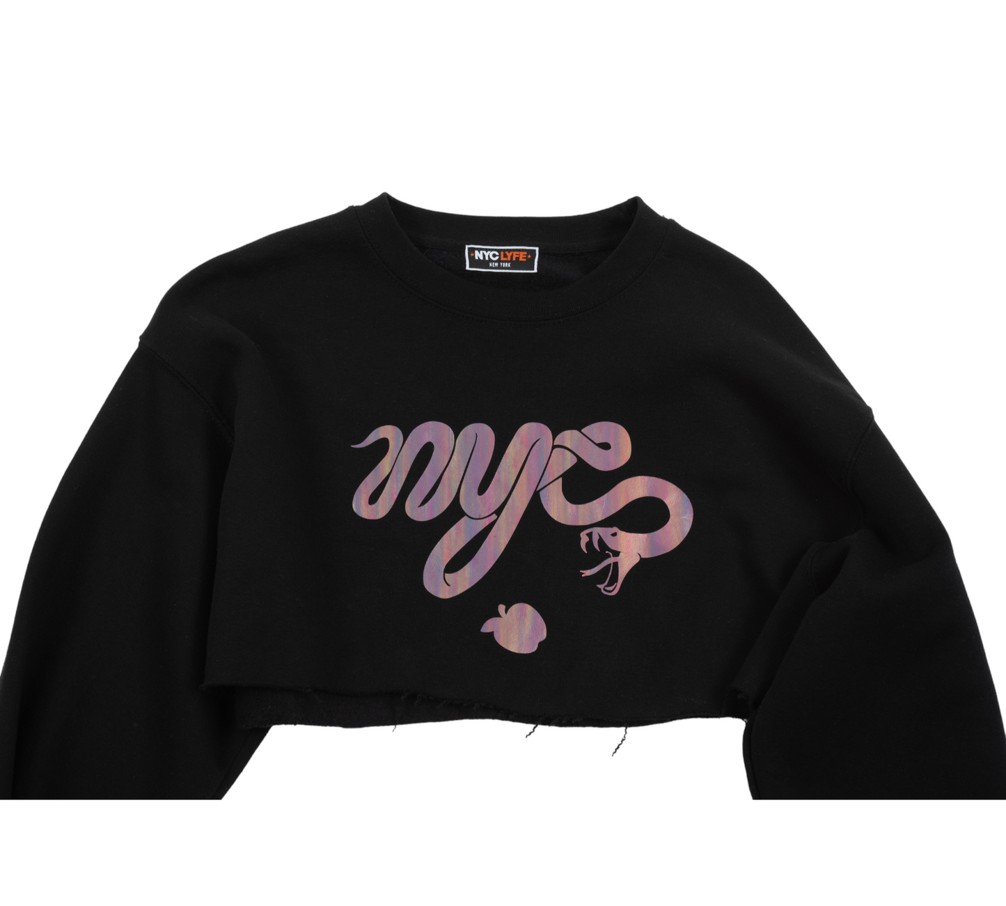 NYC SNAKE (FORBIDDEN) APPLE CROPPED SWEATSHIRT