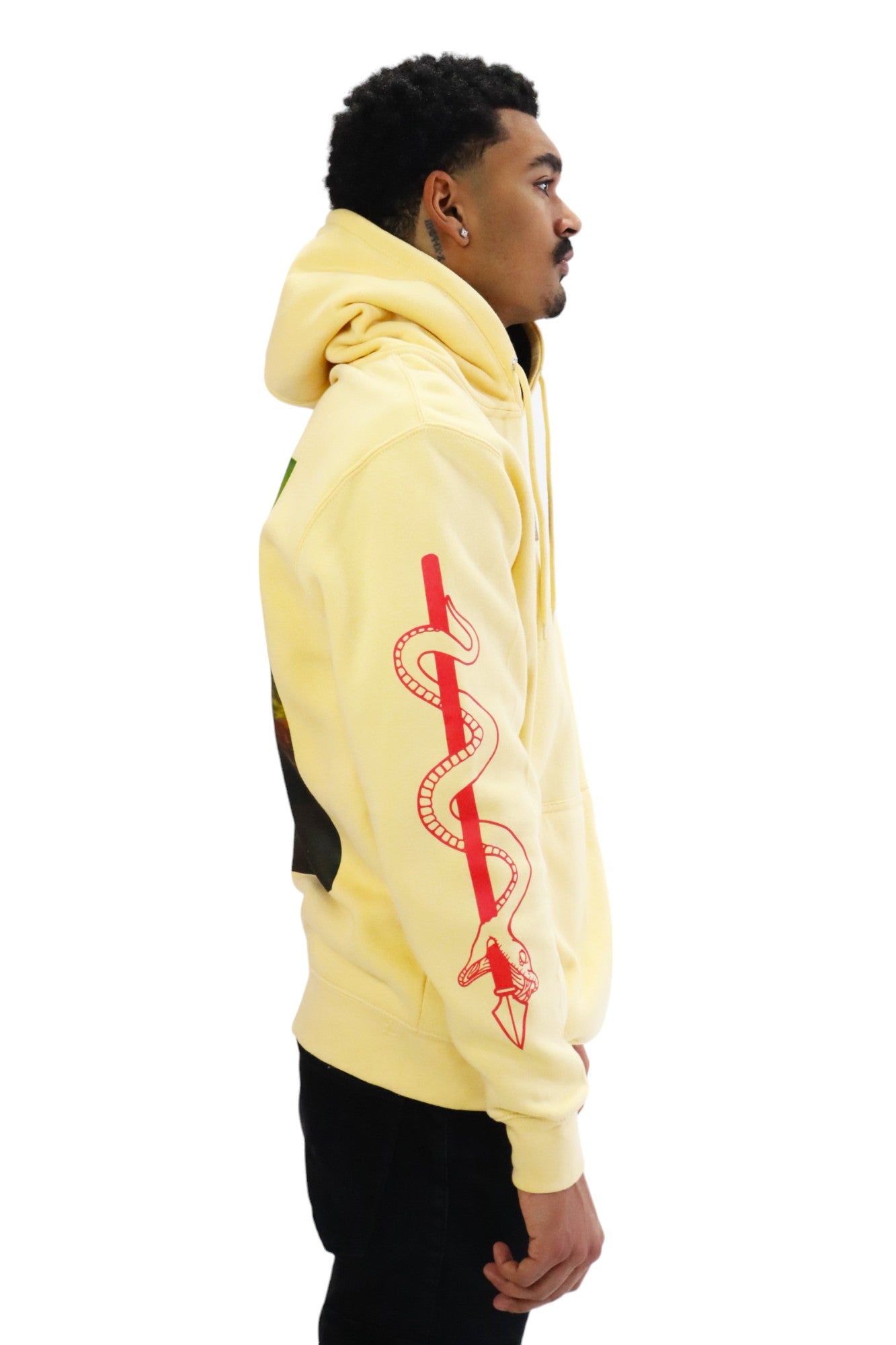MONADUSA SNAKE SKIN HOOD (PINA COLADA) HOODIE