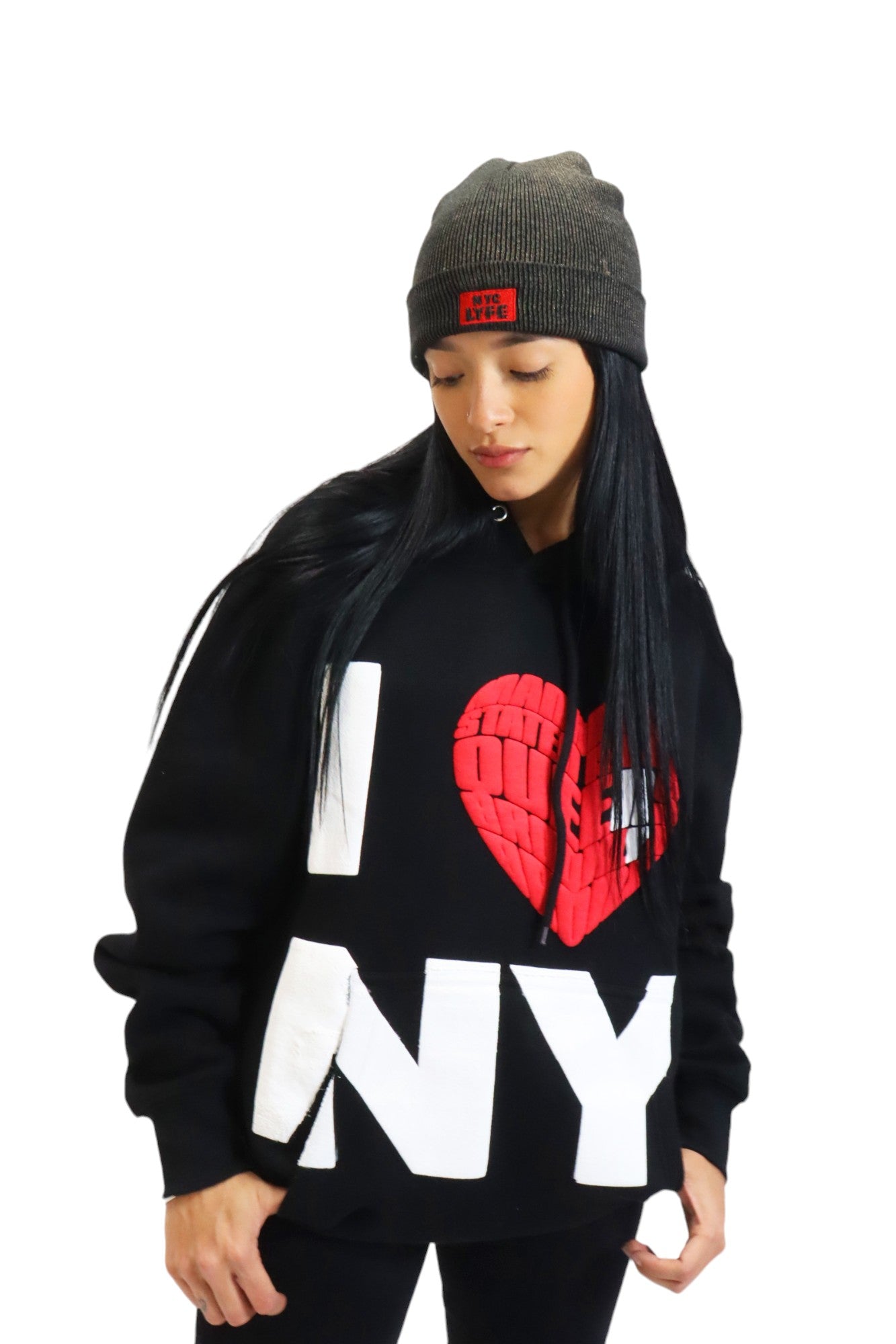 I LOVE NY, NY (FIVE BOROUGH) HOODIE