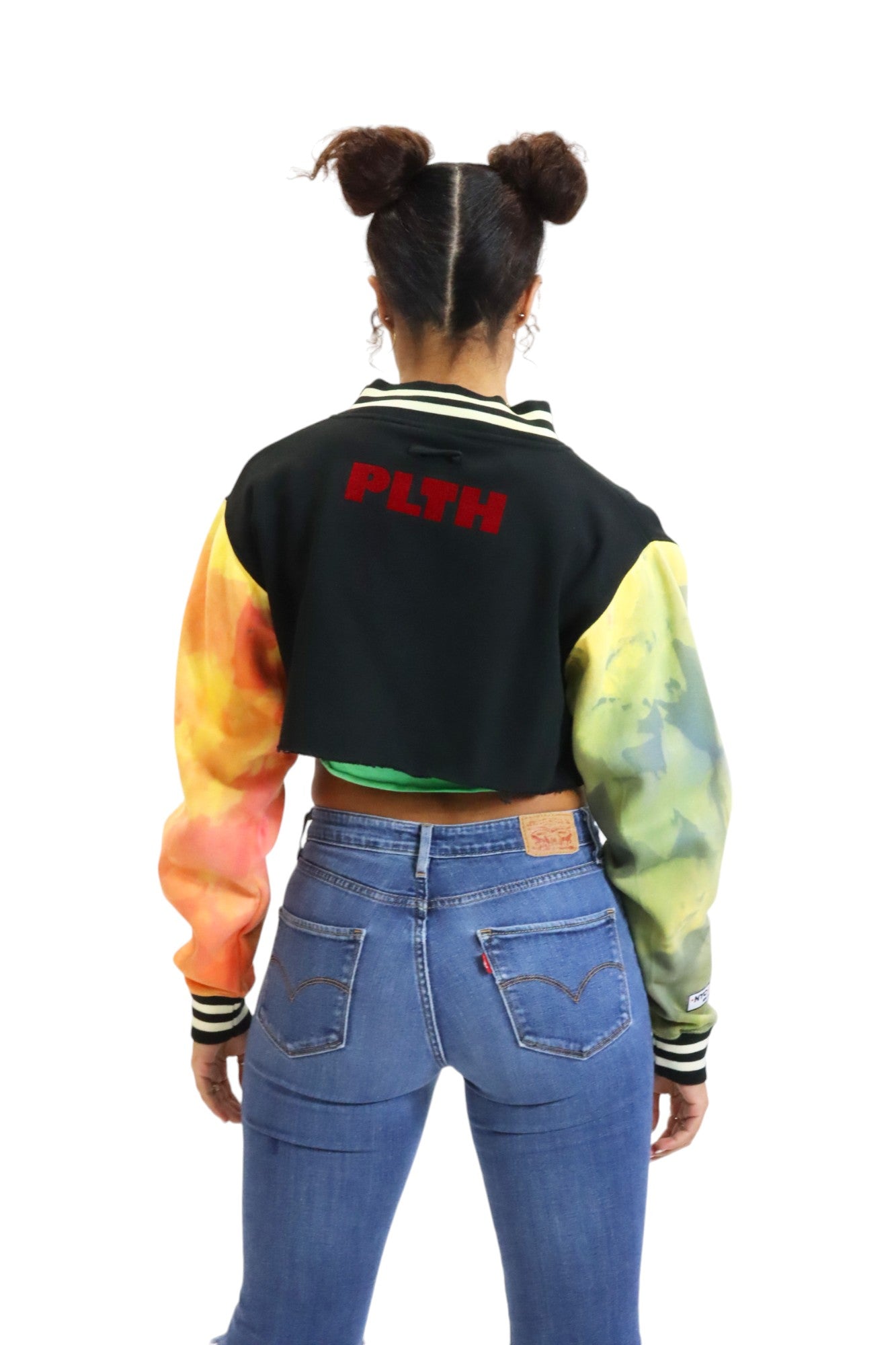 PLTH EMOJI PATCH CROPPED JACKET
