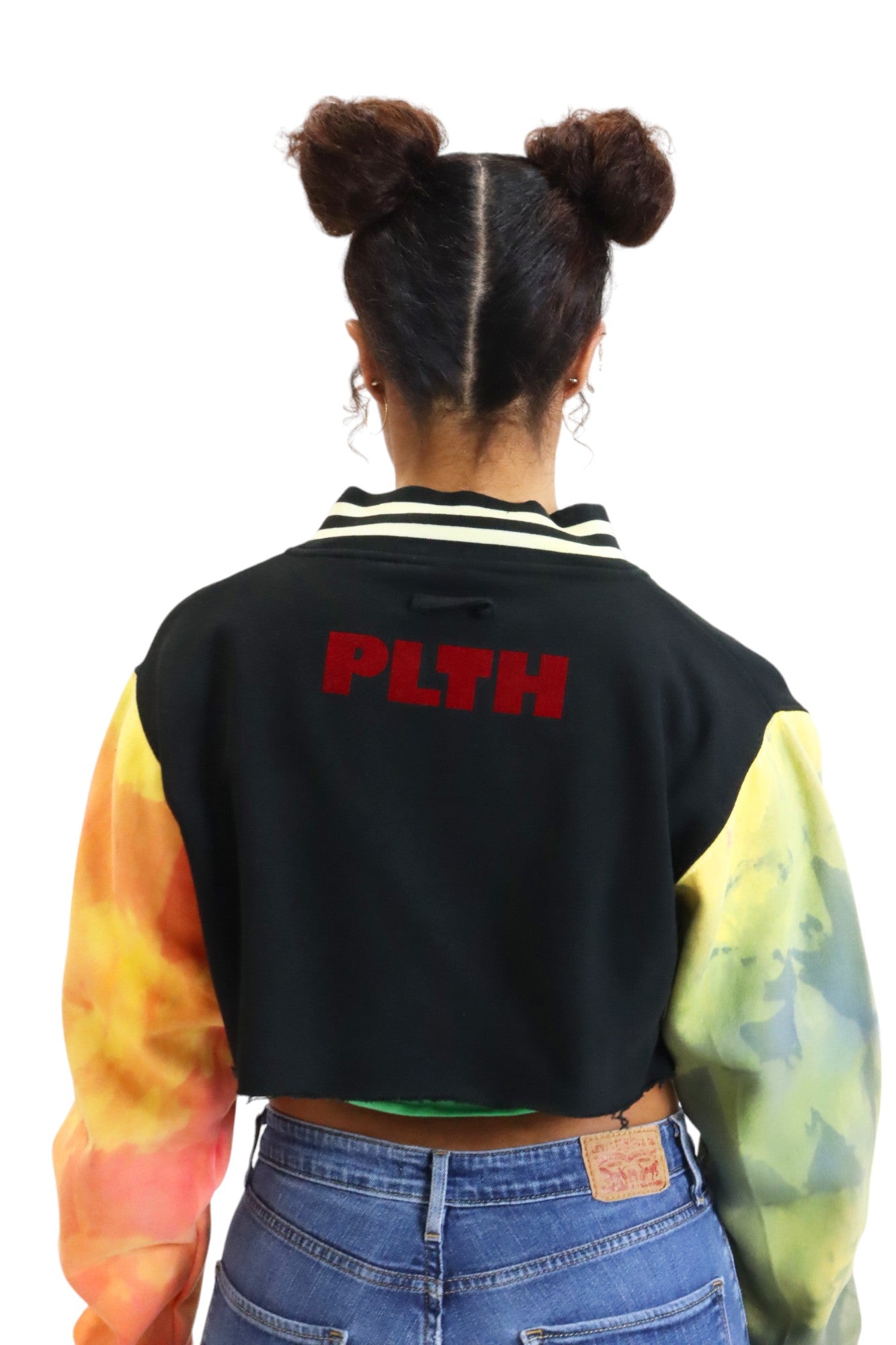 PLTH EMOJI PATCH CROPPED JACKET
