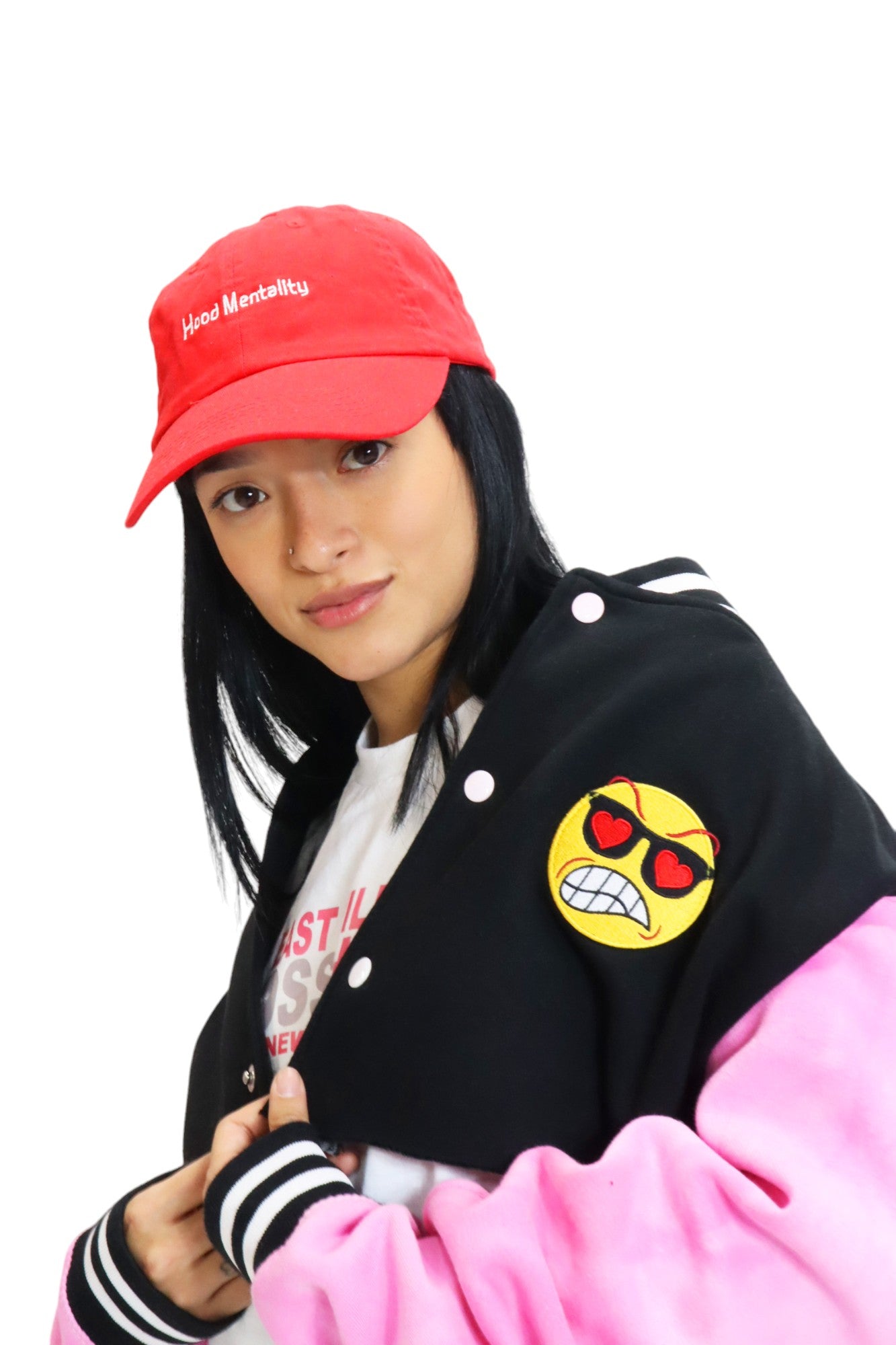 PLTH EMOJI PATCH CROPPED JACKET