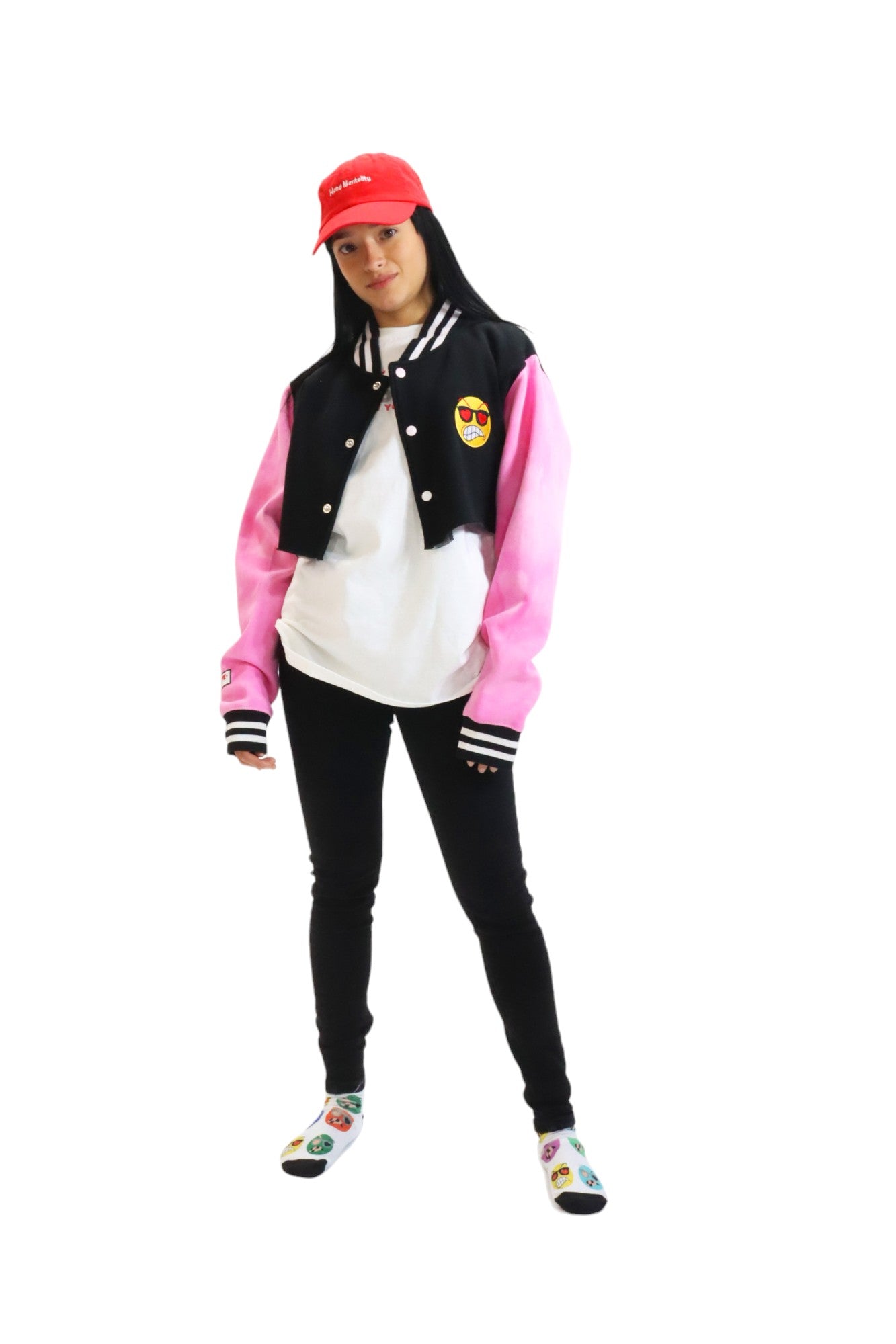 PLTH EMOJI PATCH CROPPED JACKET