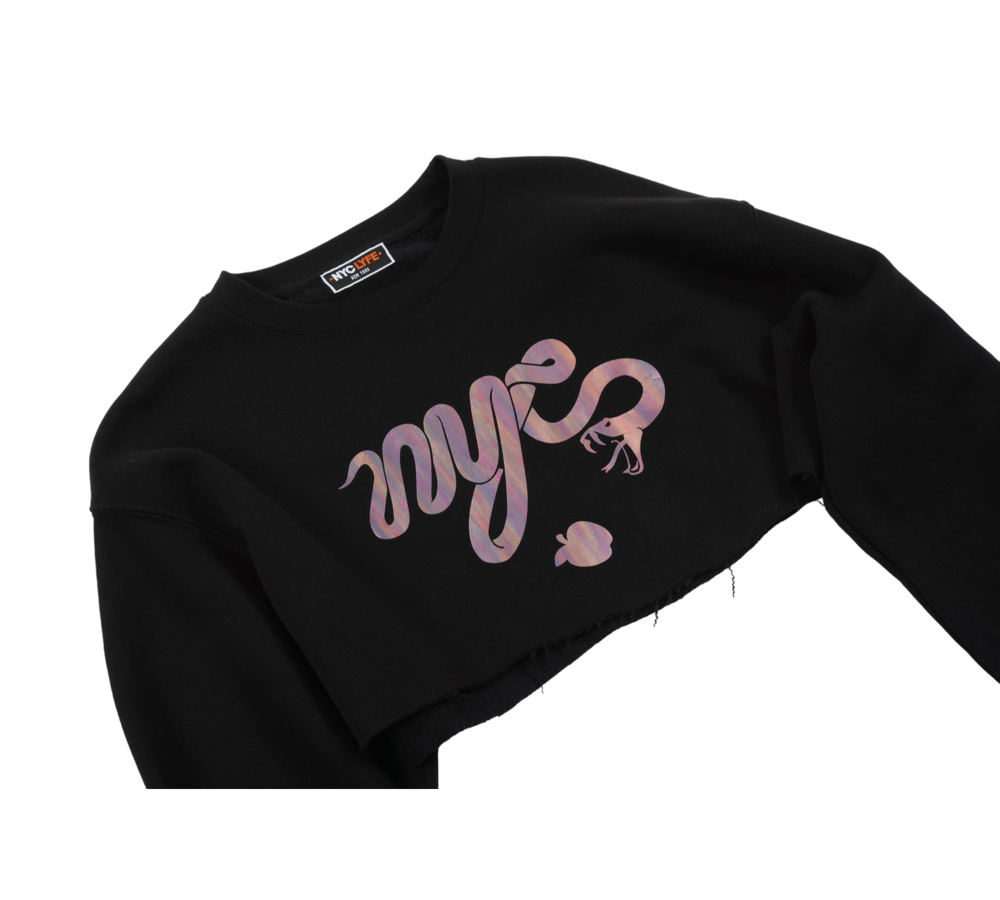 NYC SNAKE (FORBIDDEN) APPLE CROPPED SWEATSHIRT