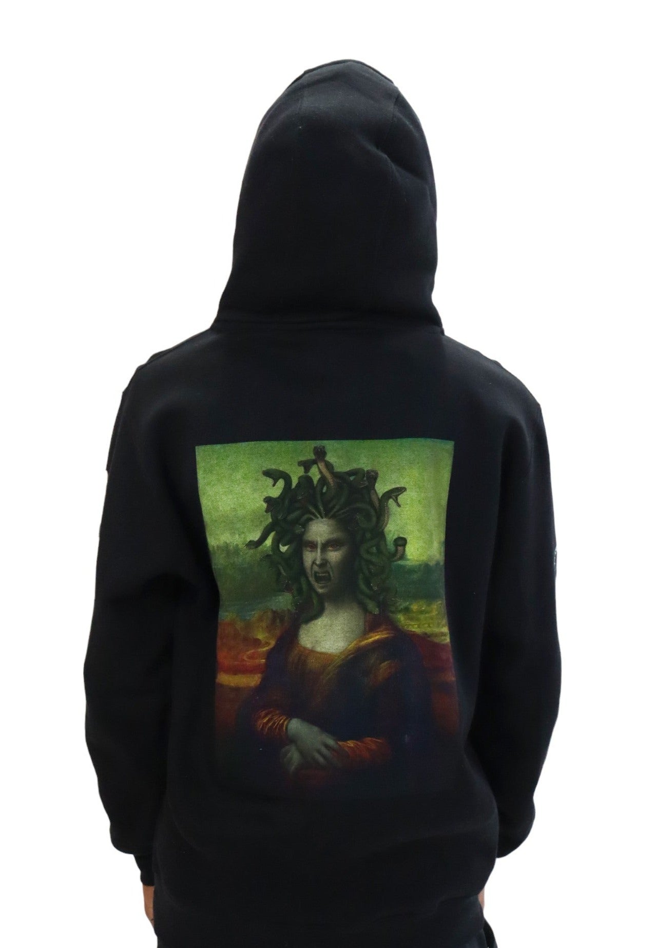 MONADUSA SNAKE SKIN HOOD (BLACK) HOODIE