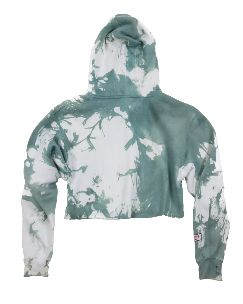 I LOVE NEW YORK, NY TIE DYED CROPPED HOODIE