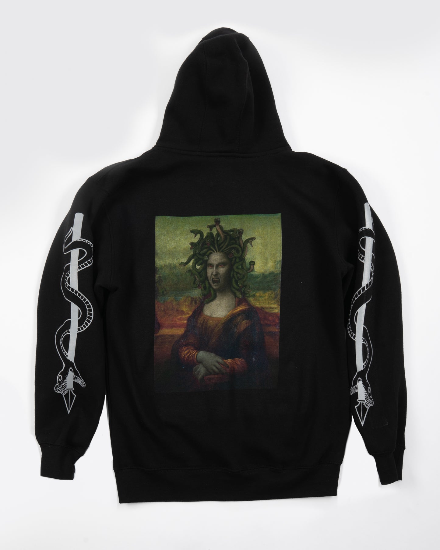 MONADUSA SNAKE SKIN HOOD (BLACK) HOODIE