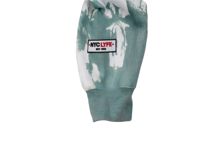 I LOVE NEW YORK, NY TIE DYED CROPPED HOODIE